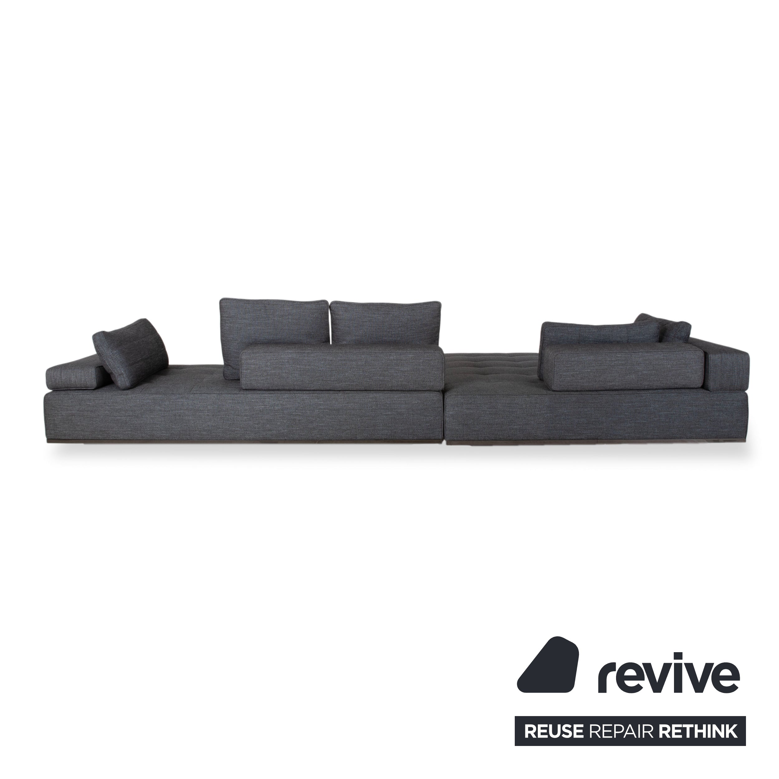 Minotti Lawrence Stoff Ecksofa Grau Sofa Couch