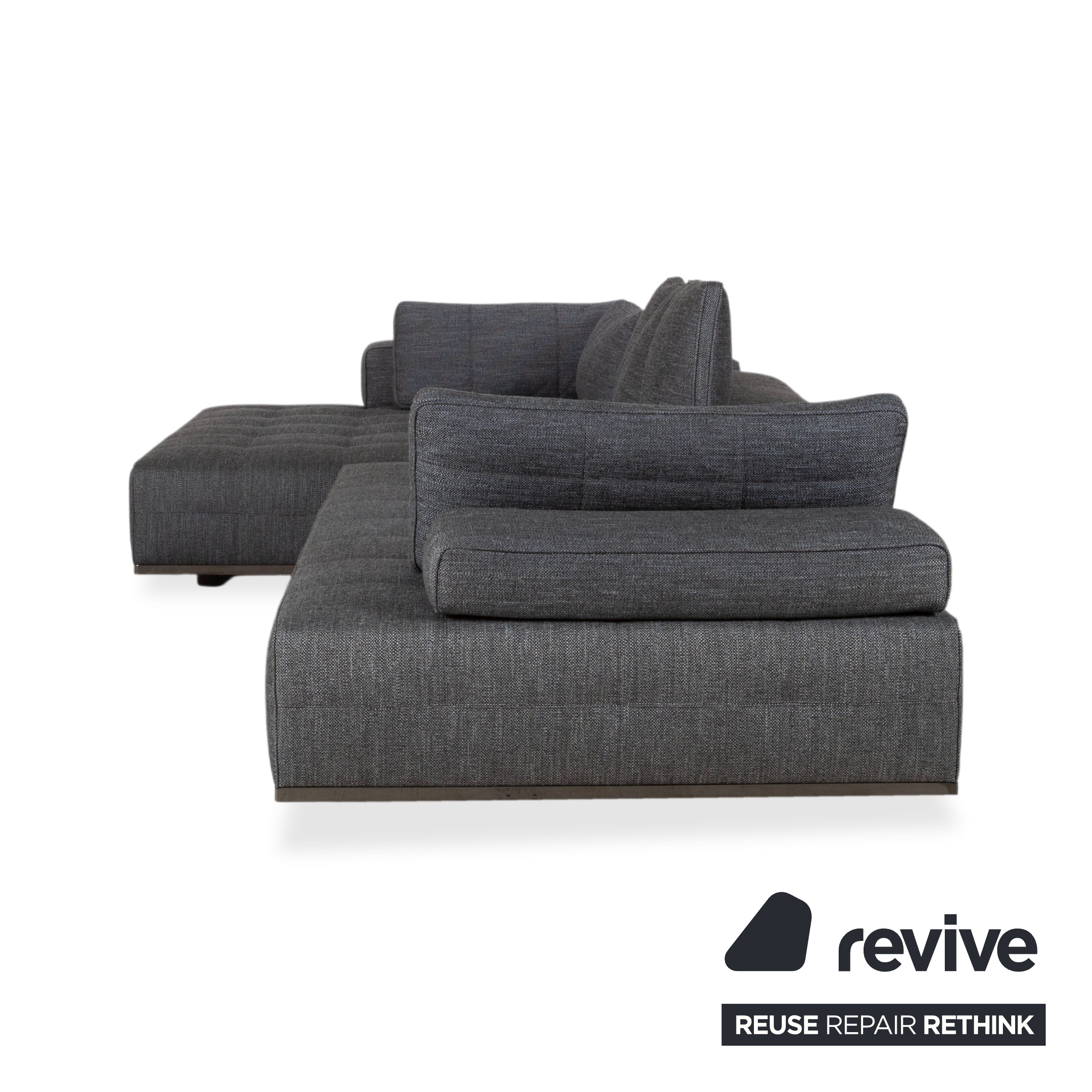 Minotti Lawrence Stoff Ecksofa Grau Sofa Couch