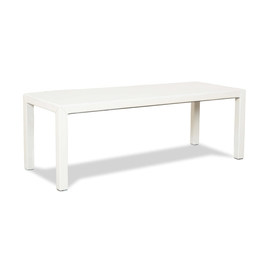 Minotti Leather Coffee Table Side Table White