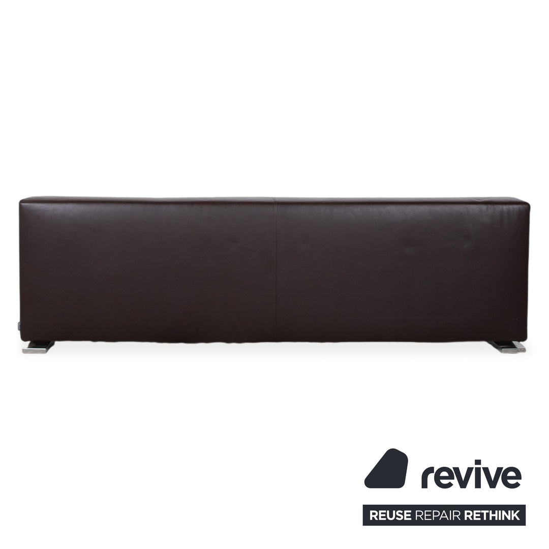 Minotti Moore Lit Cuir Marron Chambre