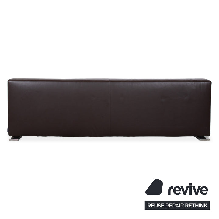 Minotti Moore Lit Cuir Marron Chambre