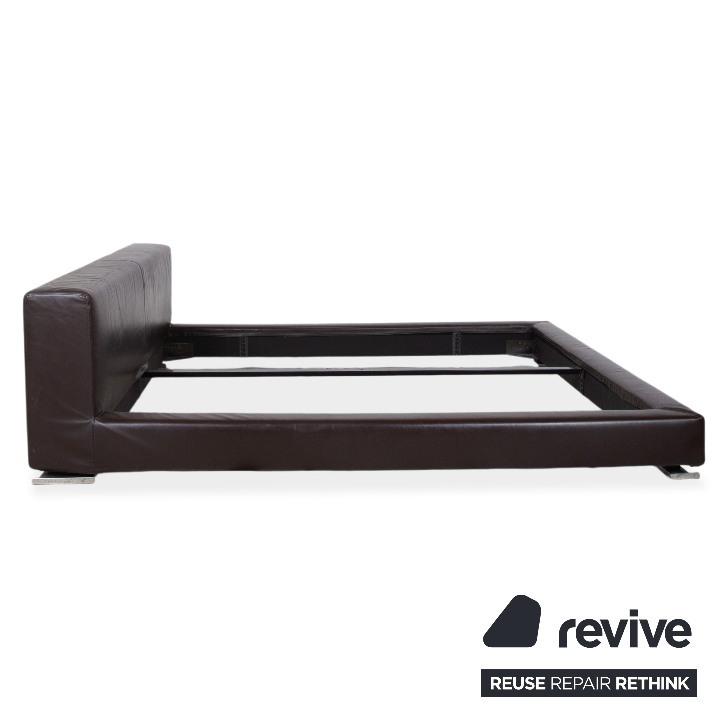 Minotti Moore Lit Cuir Marron Chambre
