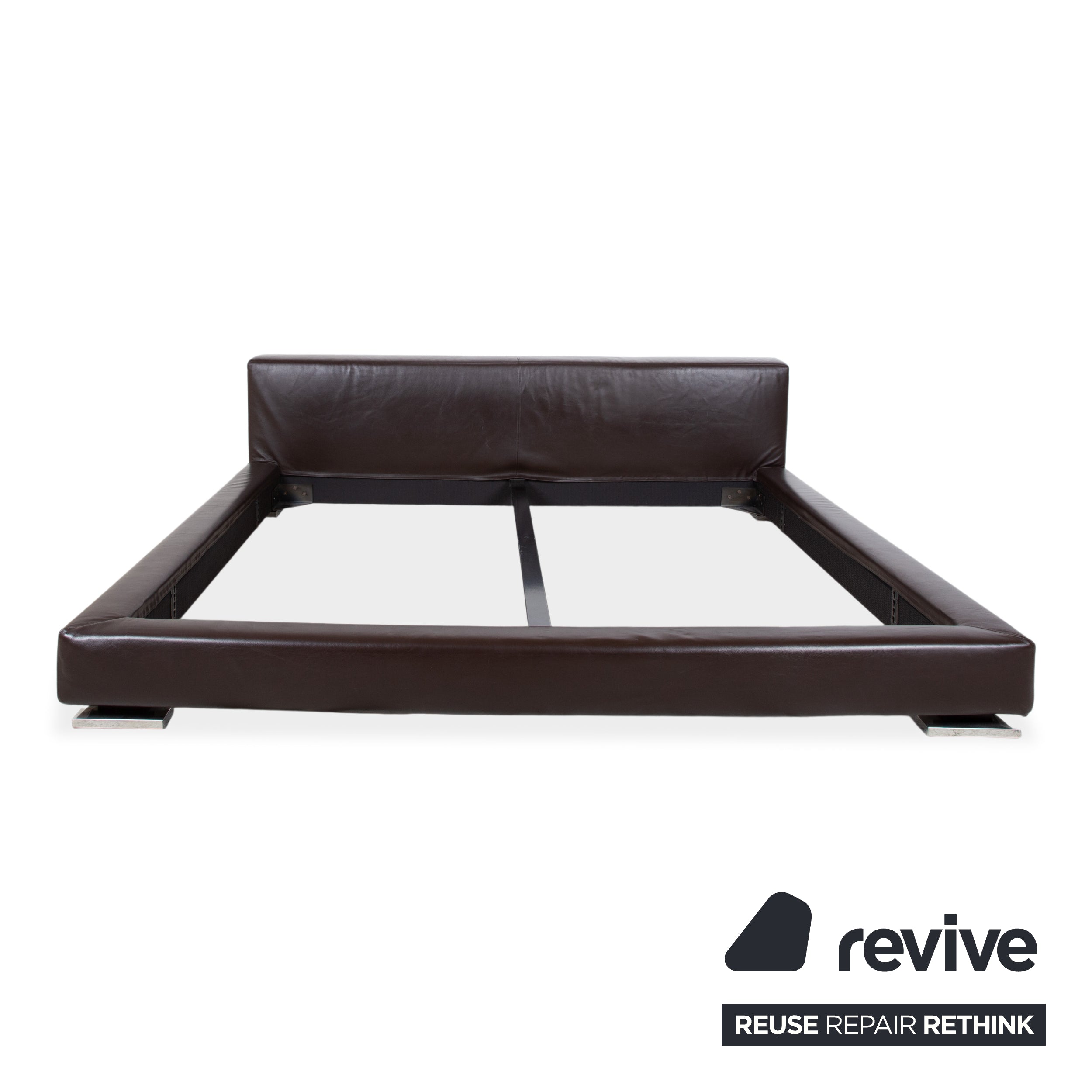 Minotti Moore Lit Cuir Marron Chambre