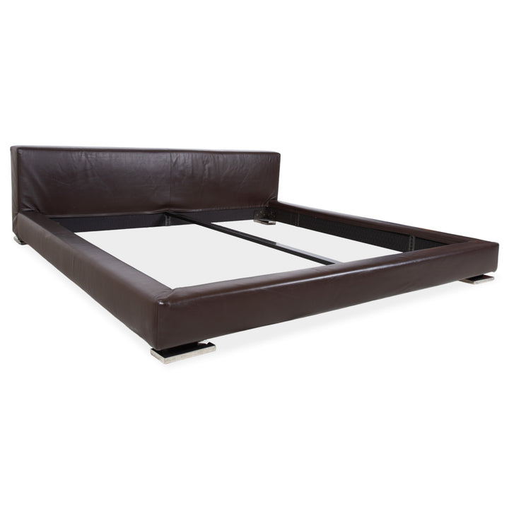 Minotti Moore Lit Cuir Marron Chambre