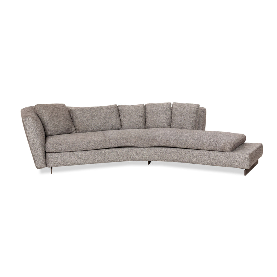 Minotti Seymour Stoff Viersitzer Sofa Couch Grau Weiß Schwarz