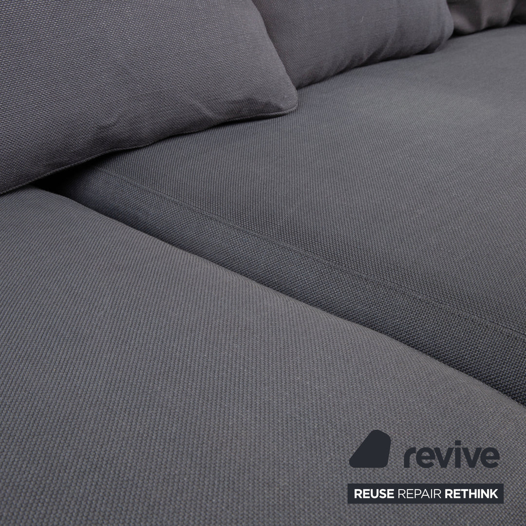 Minotti Fabric Corner Sofa Grey Sofa Couch