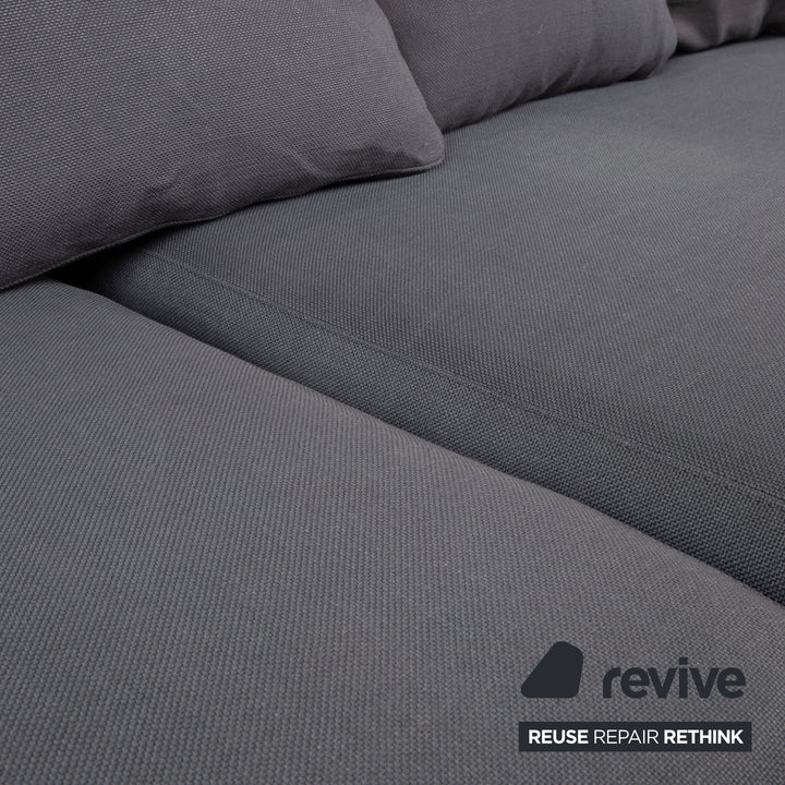 Minotti Fabric Corner Sofa Grey Sofa Couch
