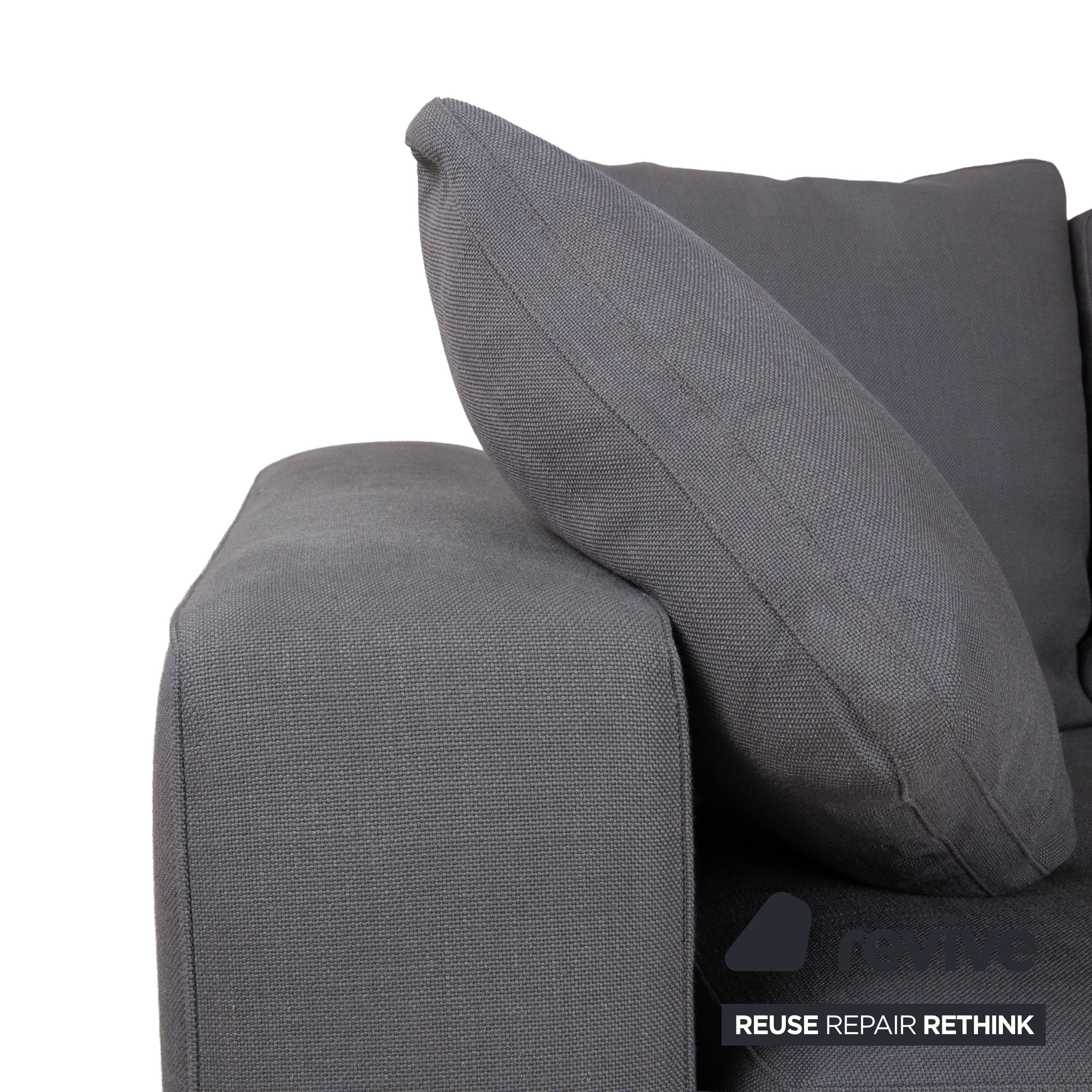 Minotti Fabric Corner Sofa Grey Sofa Couch
