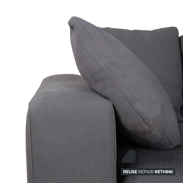 Minotti Fabric Corner Sofa Grey Sofa Couch