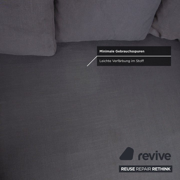 Minotti Fabric Corner Sofa Grey Sofa Couch