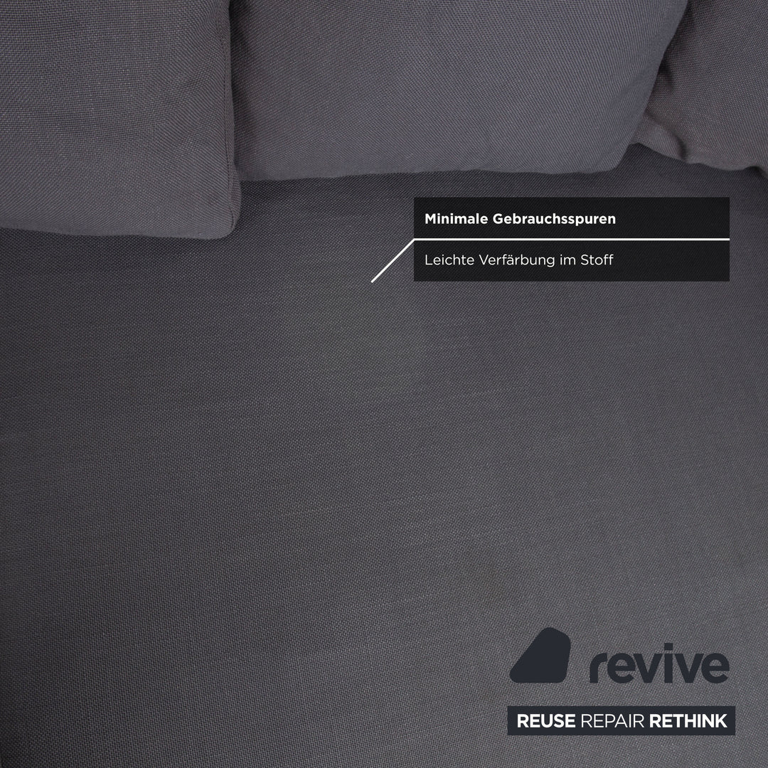 Canapé d'angle en tissu Minotti gris