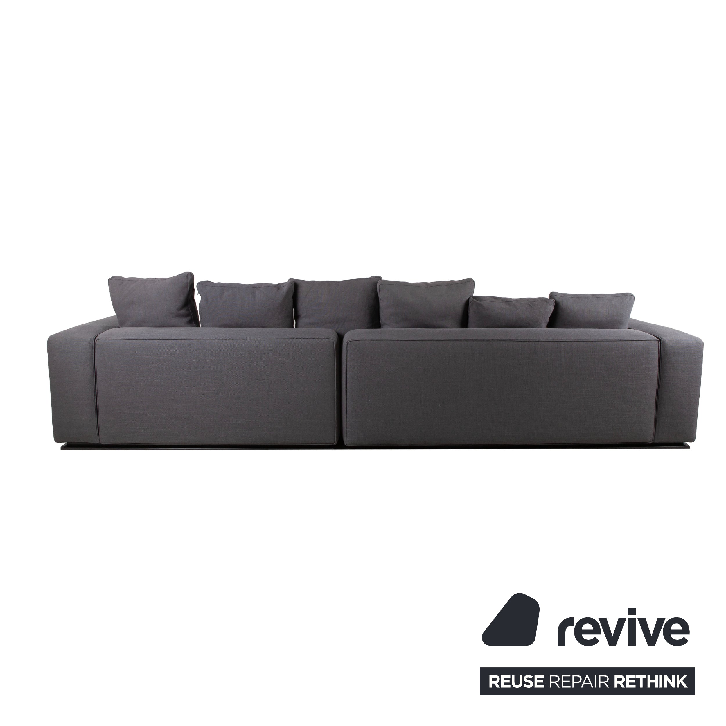 Minotti Fabric Corner Sofa Grey Sofa Couch