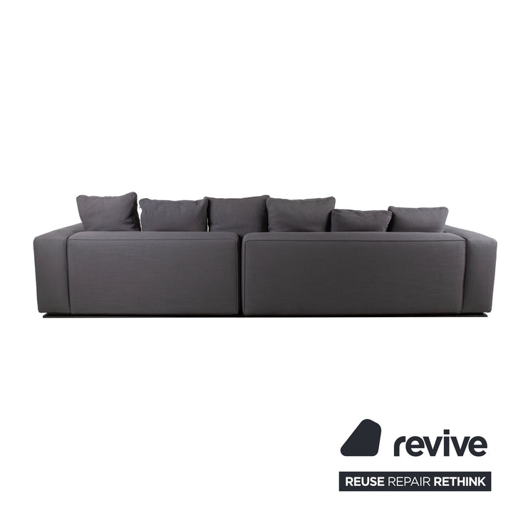 Minotti Fabric Corner Sofa Grey Sofa Couch