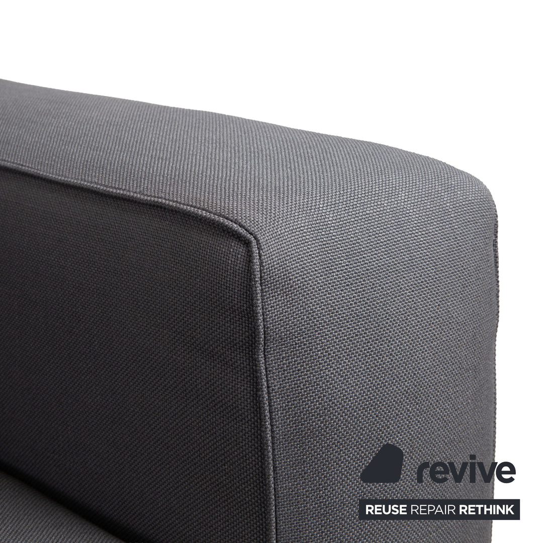 Minotti Fabric Corner Sofa Grey Sofa Couch