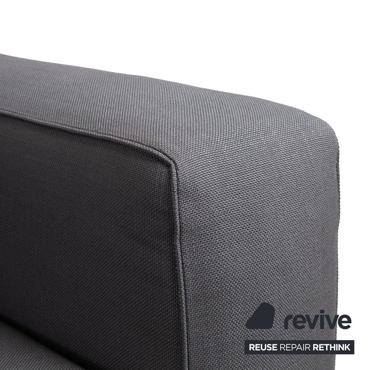Minotti Fabric Corner Sofa Grey Sofa Couch