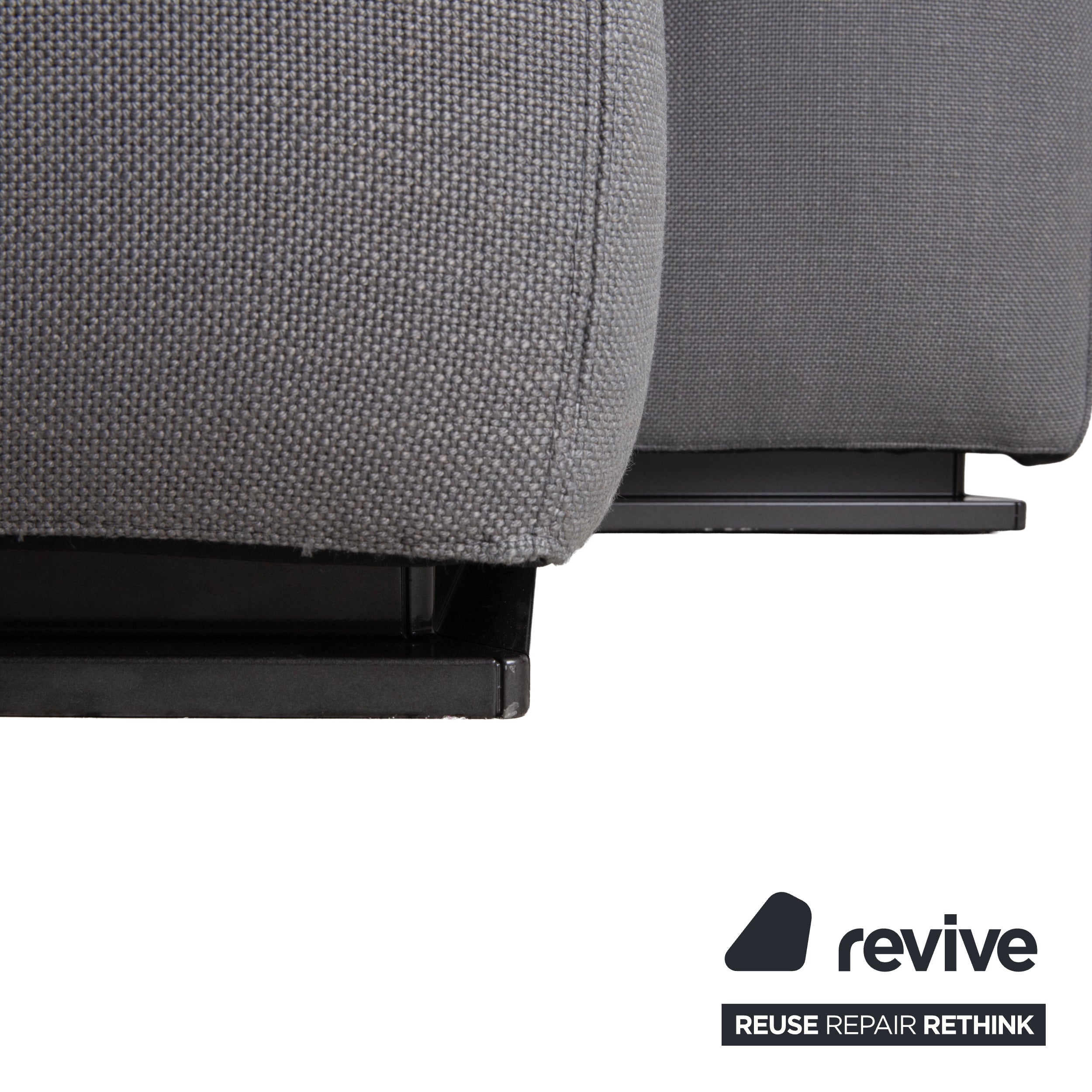 Minotti Fabric Corner Sofa Grey Sofa Couch