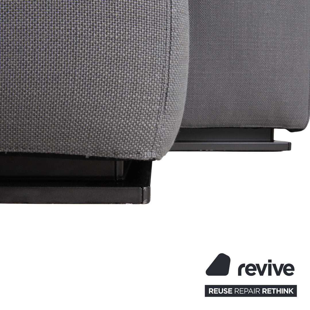 Minotti Fabric Corner Sofa Grey Sofa Couch