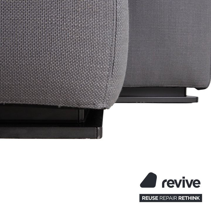 Canapé d'angle en tissu Minotti gris