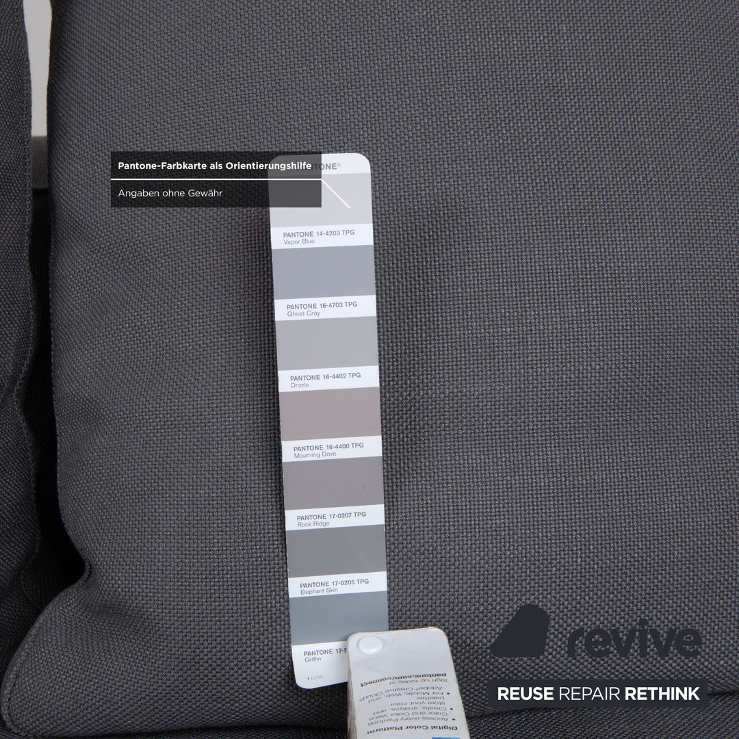 Canapé d'angle en tissu Minotti gris