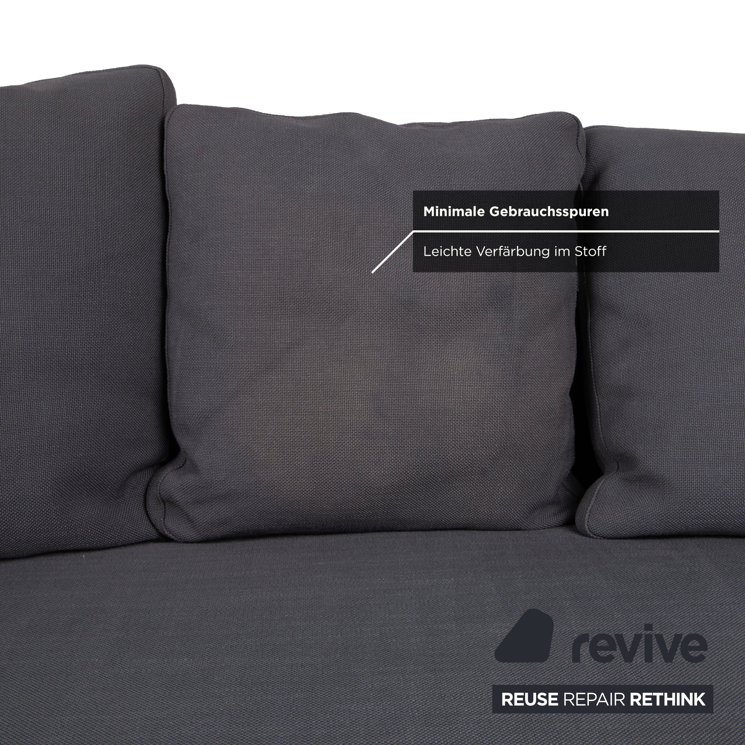 Minotti Fabric Corner Sofa Grey Sofa Couch