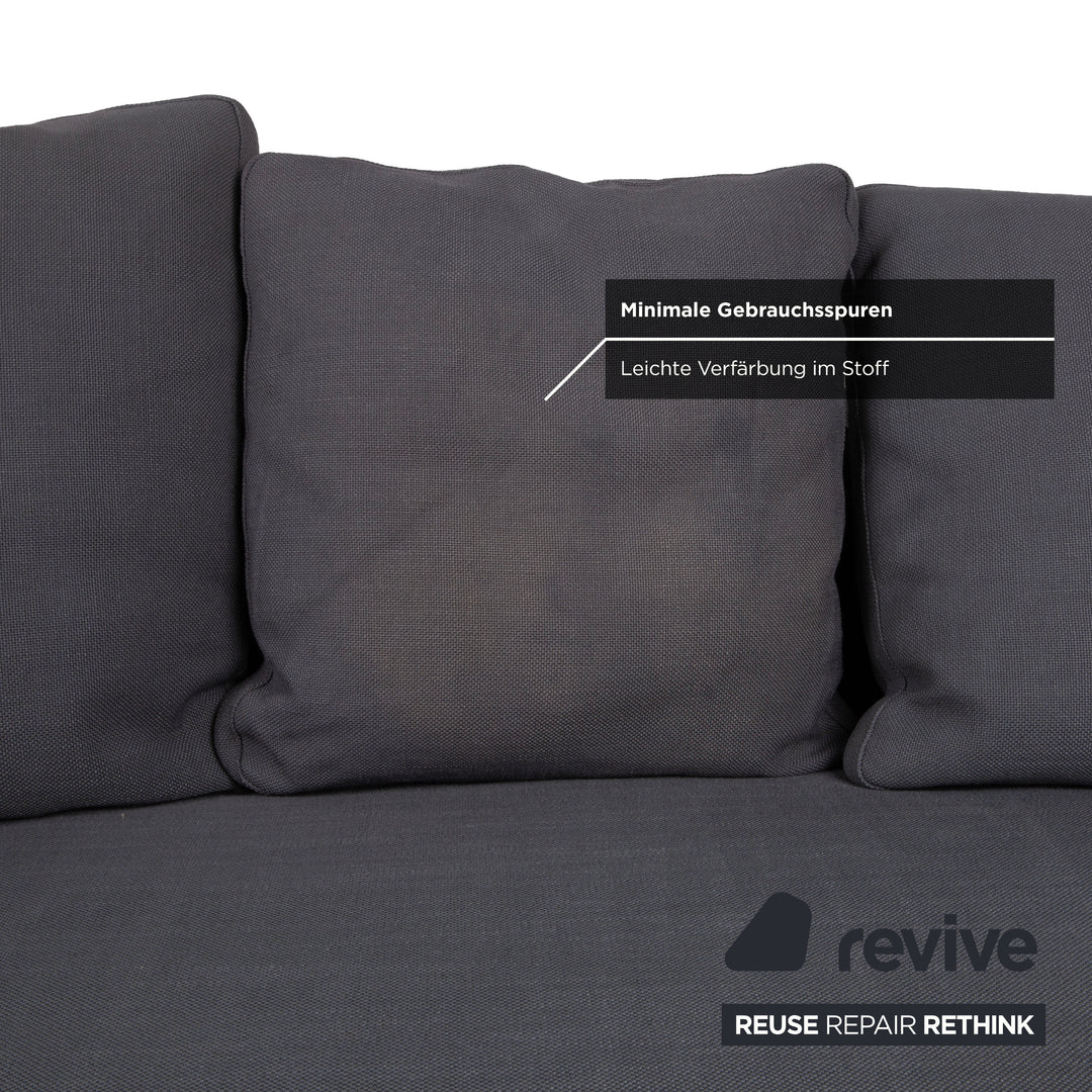 Minotti Fabric Corner Sofa Grey Sofa Couch