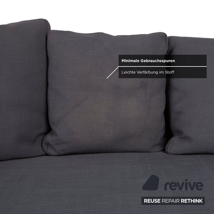 Minotti Fabric Corner Sofa Grey Sofa Couch