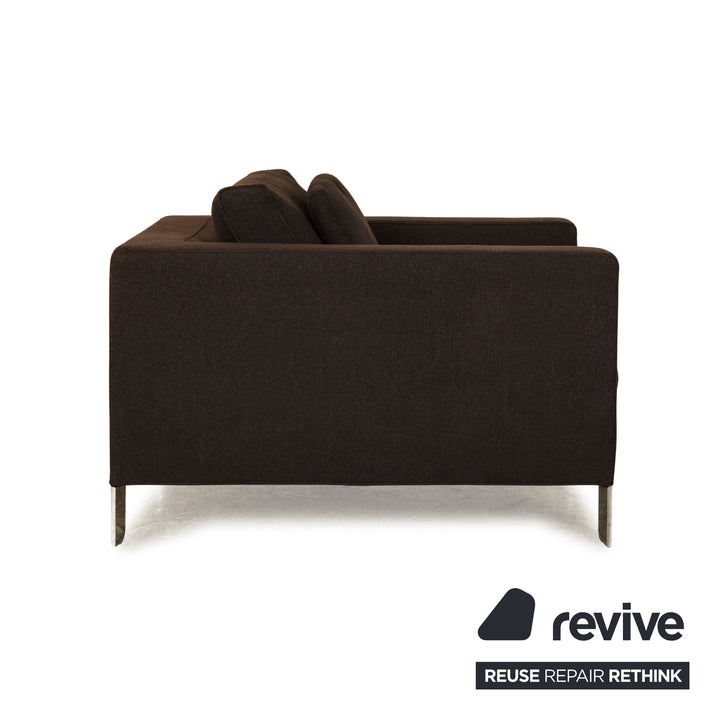 Fauteuil Minotti en tissu gris marron