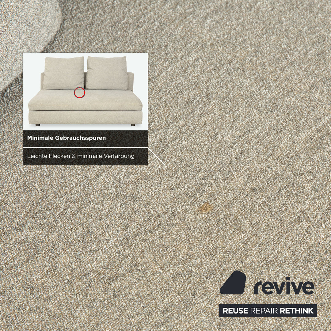 Canapé deux places en tissu gris clair Minotti avec coussins inclus