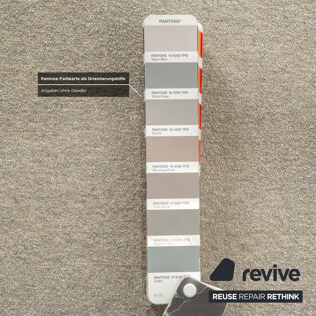 Canapé deux places en tissu gris clair Minotti avec coussins inclus