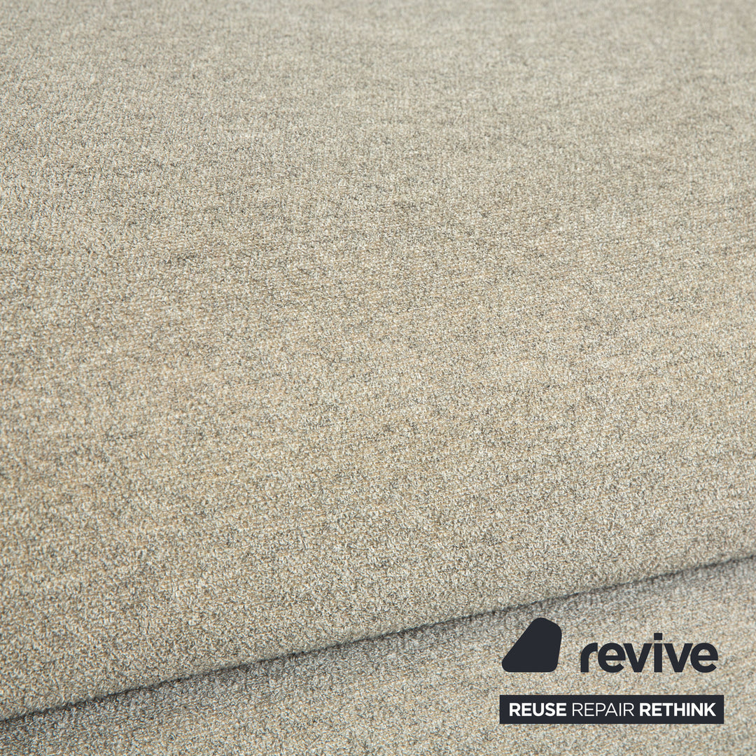 Minotti fabric two-seater grey light grey sofa couch including cushions