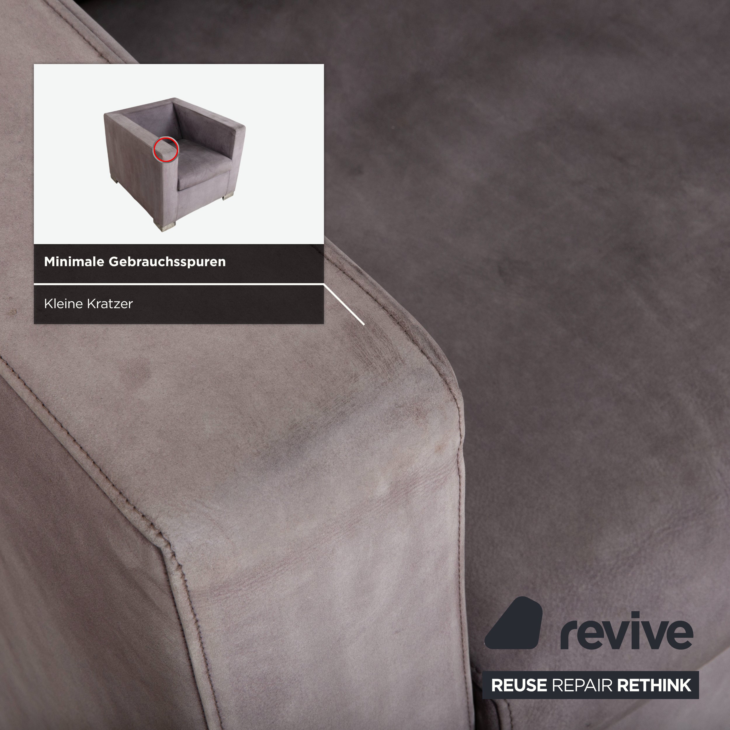 Minotti Suitcase 2x Fauteuil Daim Chrome Gris Lilas