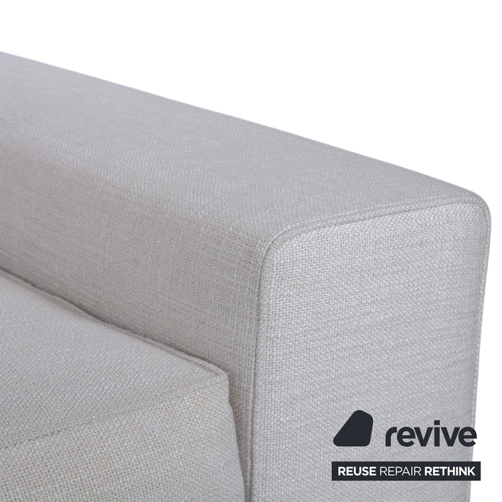 Minotti Williams Stoff Dreisitzer Creme Beige Sofa Couch