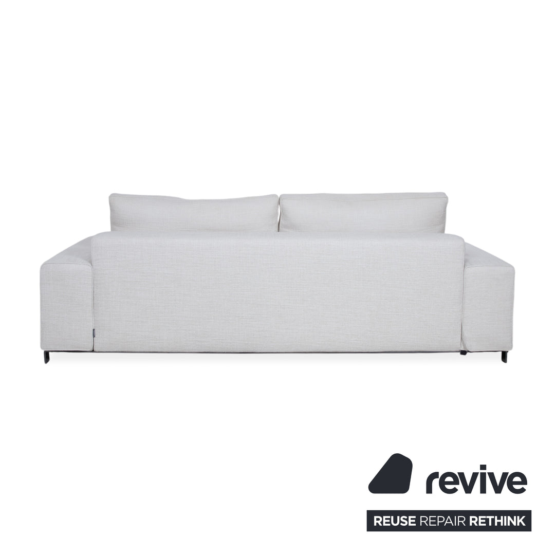 Minotti Williams Stoff Dreisitzer Creme Beige Sofa Couch
