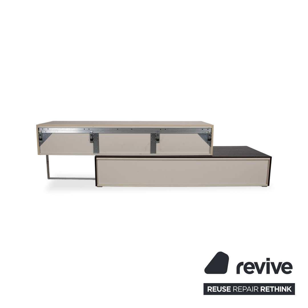 Misura Emme Holz Chrom Sideboard Beige Creme Schwarz manuelle Funktion
