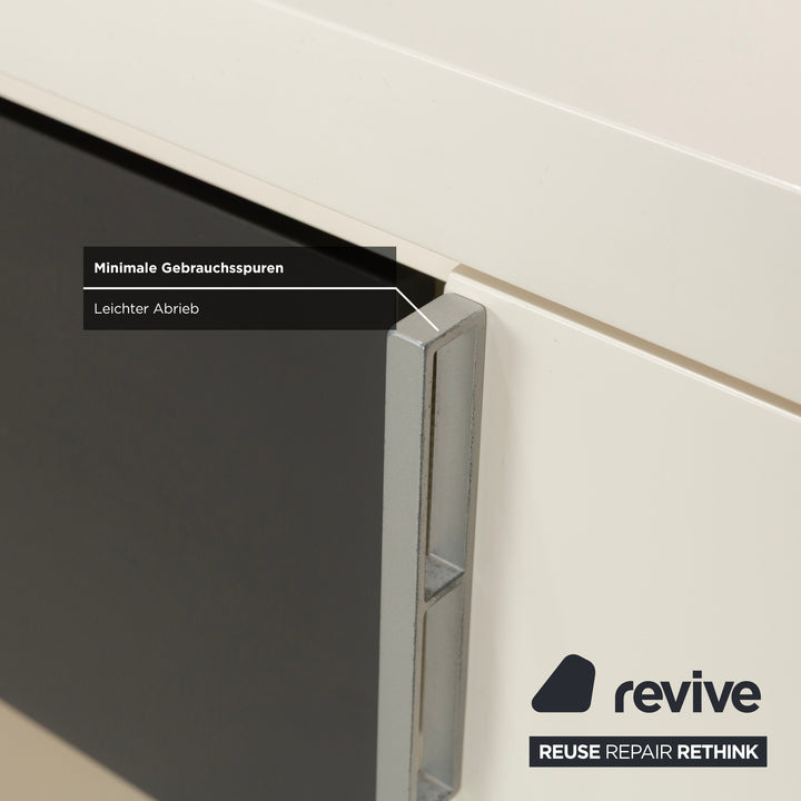 Misura Emme PENTAGRAMMA Holz Sideboard Weiß Grau Schubladen