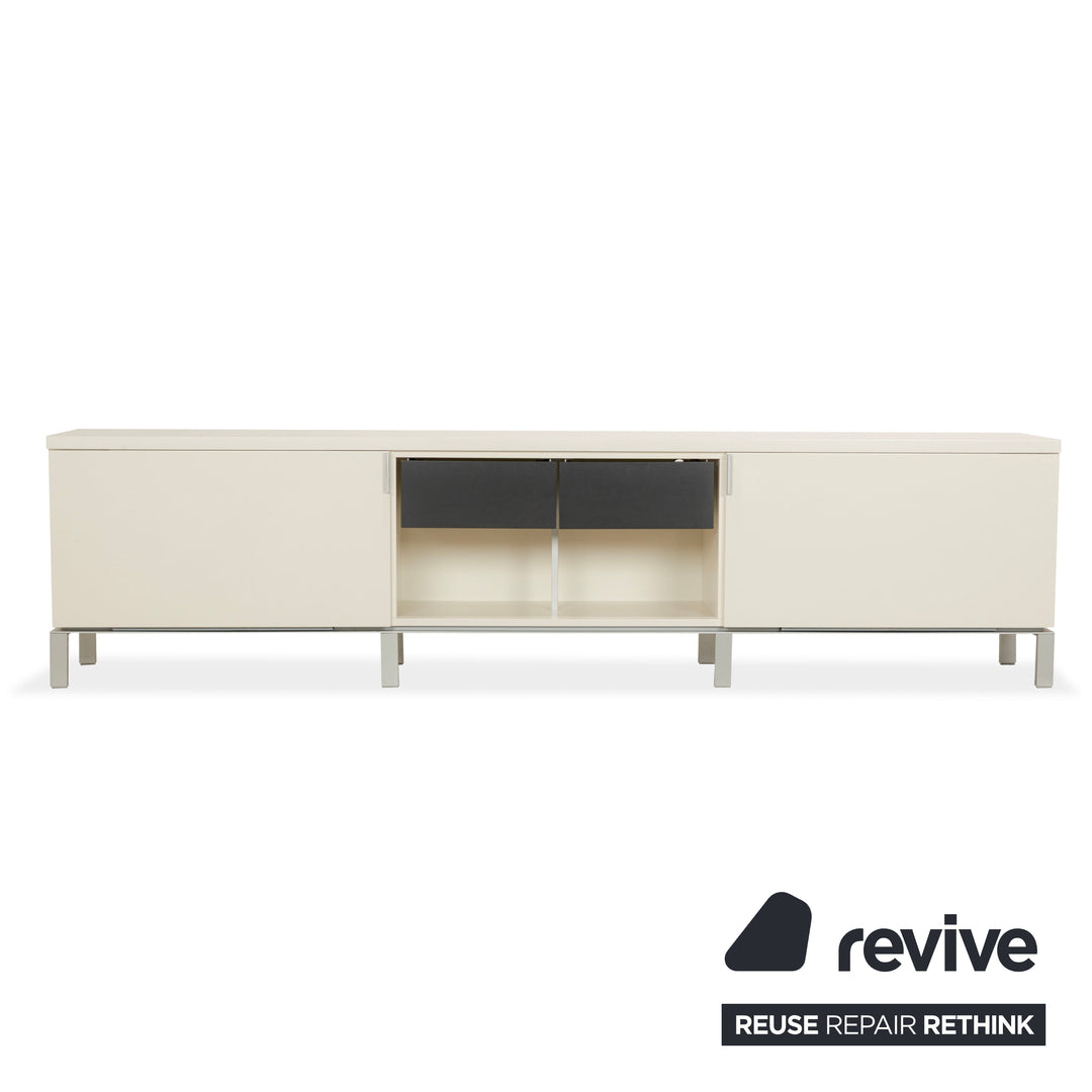 Misura Emme PENTAGRAMMA Holz Sideboard Weiß Grau Schubladen