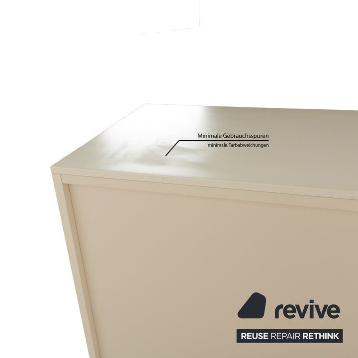 Misura Emme Plan Holz Sideboard Weiß Creme Schrankfächer