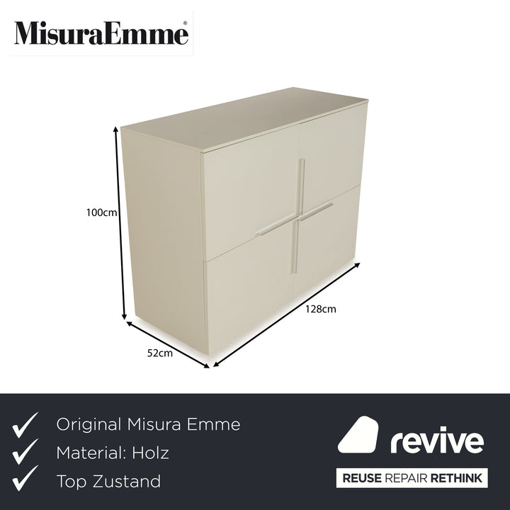 Misura Emme Plan Holz Sideboard Weiß Creme Schrankfächer