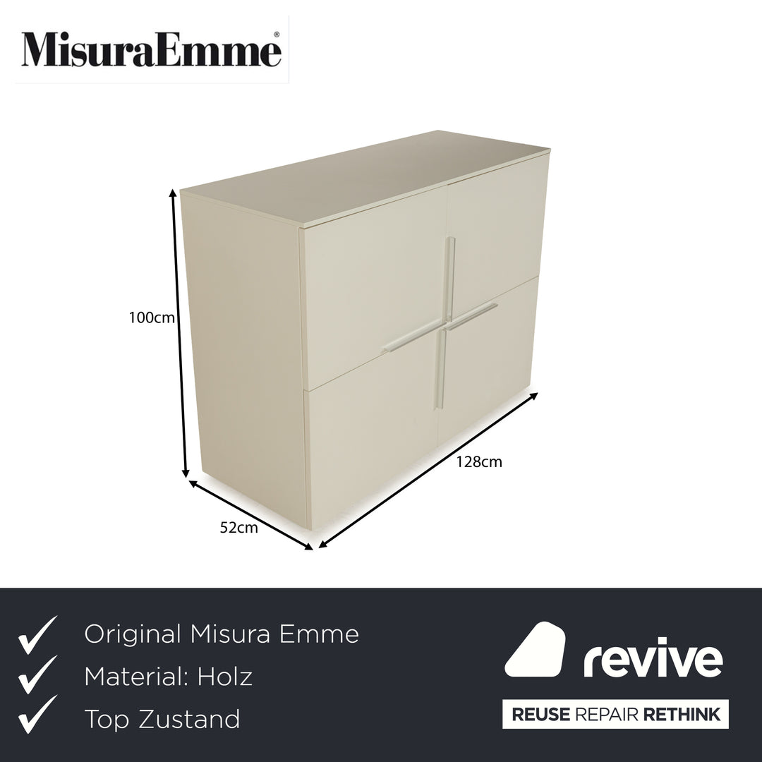 Misura Emme Plan wooden sideboard white cream cupboard compartments
