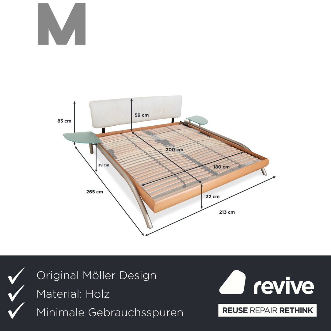 Möller Design Doppelbett Holz Braun 180x200cm inkl. elektrischem Lattenrost
