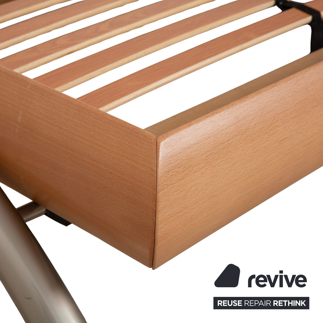 Möller Design double bed, wood, brown, 180x200cm, including electric slatted frame