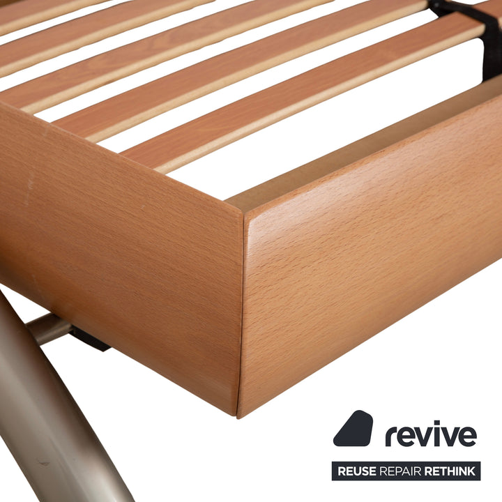 Möller Design double bed, wood, brown, 180x200cm, including electric slatted frame