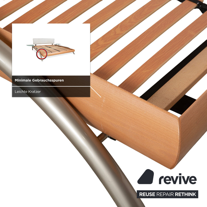 Möller Design double bed, wood, brown, 180x200cm, including electric slatted frame