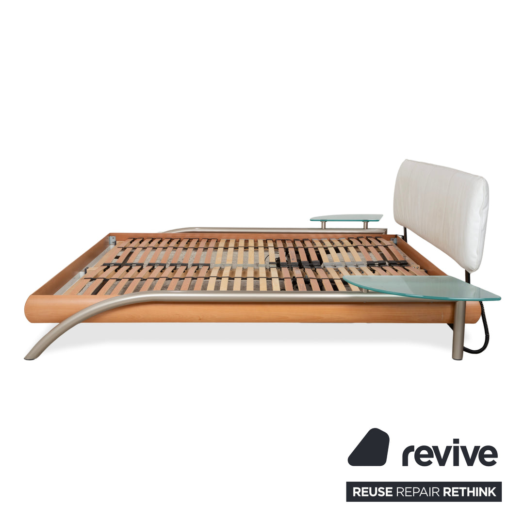 Möller Design double bed, wood, brown, 180x200cm, including electric slatted frame