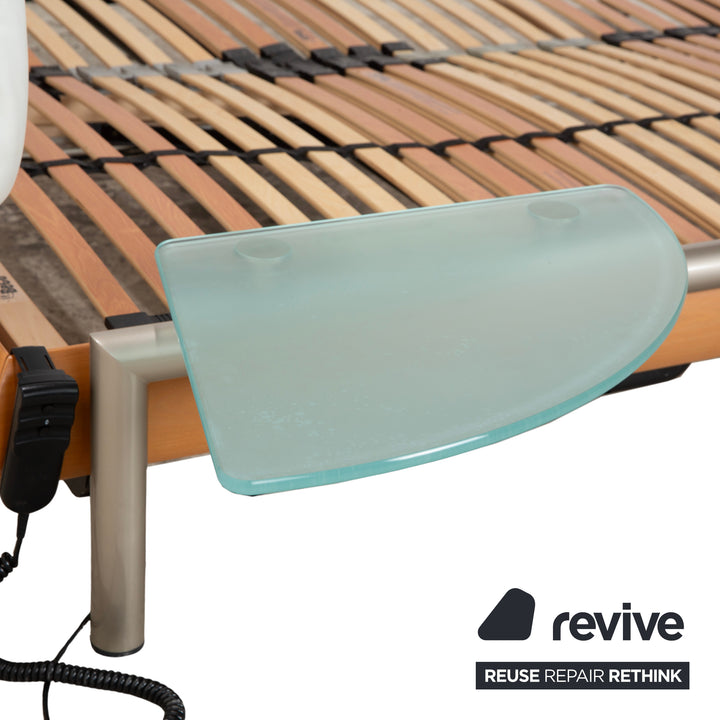 Möller Design double bed, wood, brown, 180x200cm, including electric slatted frame