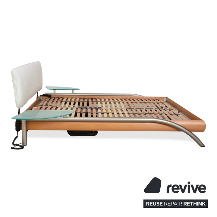 Möller Design double bed, wood, brown, 180x200cm, including electric slatted frame