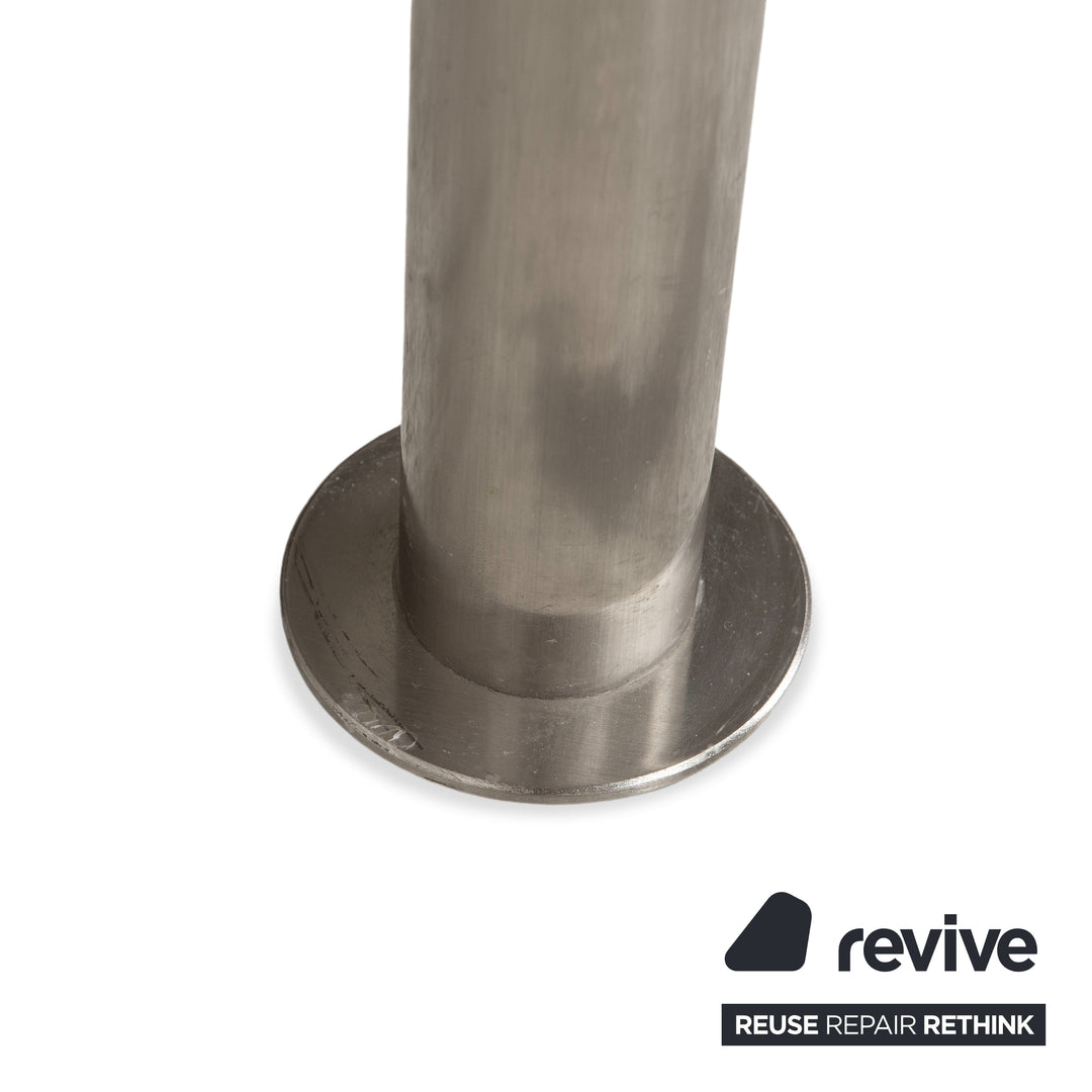 Möller Design Leder Holz Bett Schwarz Silber 200x200