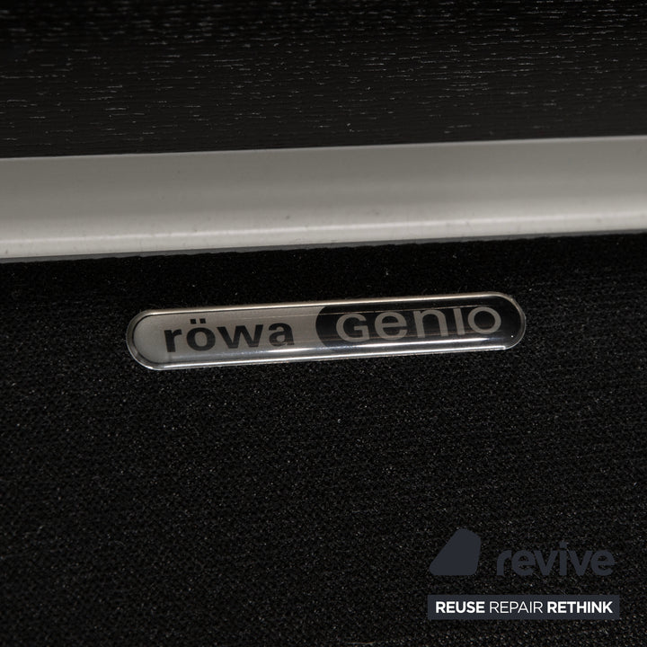 Möller Design Leder Holz Bett Schwarz Silber 200x200