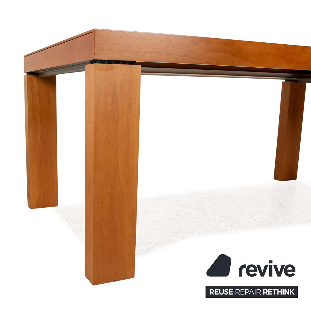 Molteni Globo wooden dining table brown cherry