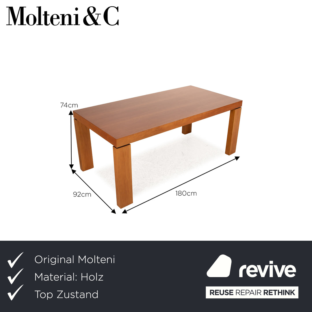 Molteni Globo wooden dining table brown cherry